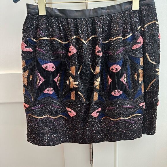 Nicole Miller multicolor beaded skirt. Size 10 - Picture 1 of 14